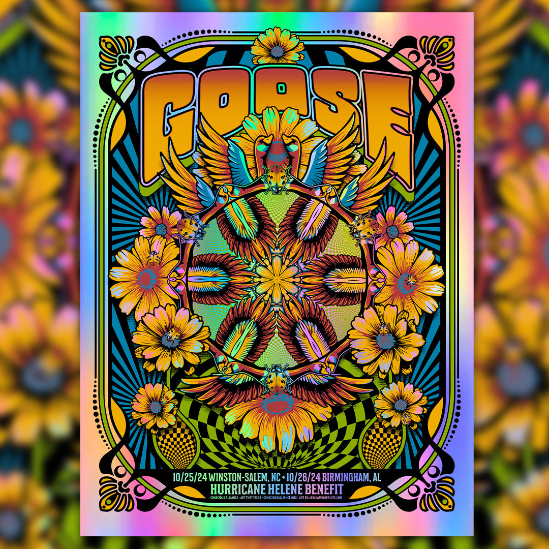 Goose Hurricane Helene Benefit Poster - Foil