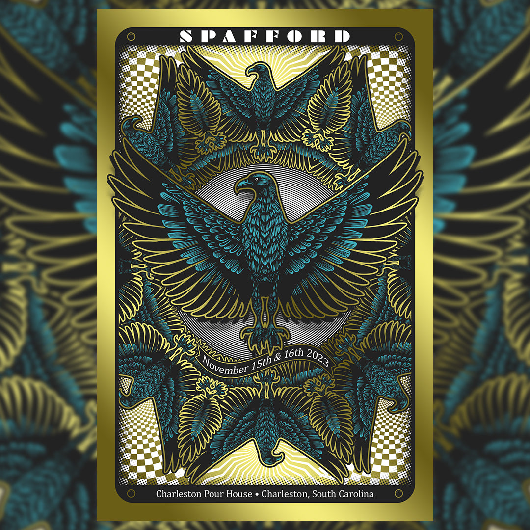 Spafford - Charleston, SC Poster 2023 - Gold Foil
