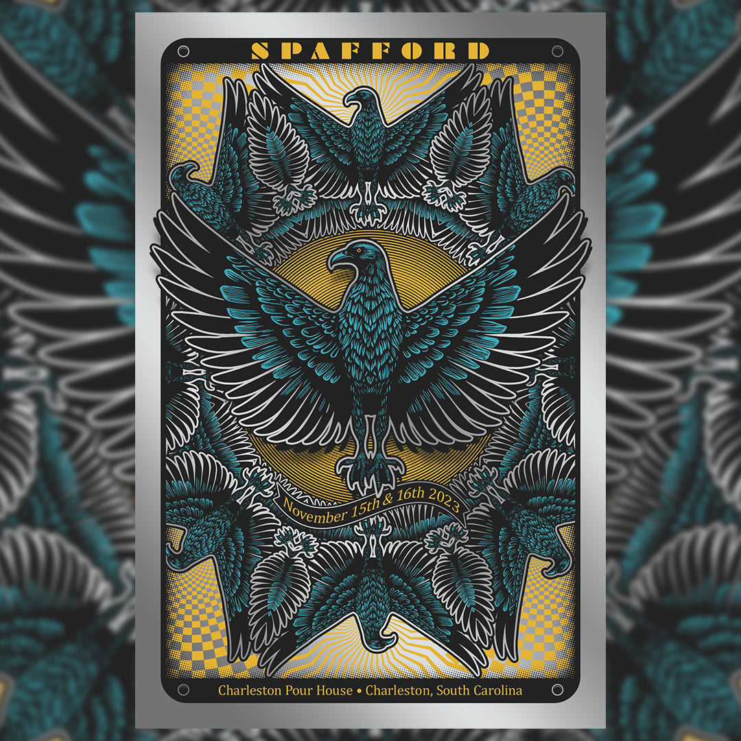 Spafford - Charleston, SC Poster 2023 - Silver Foil