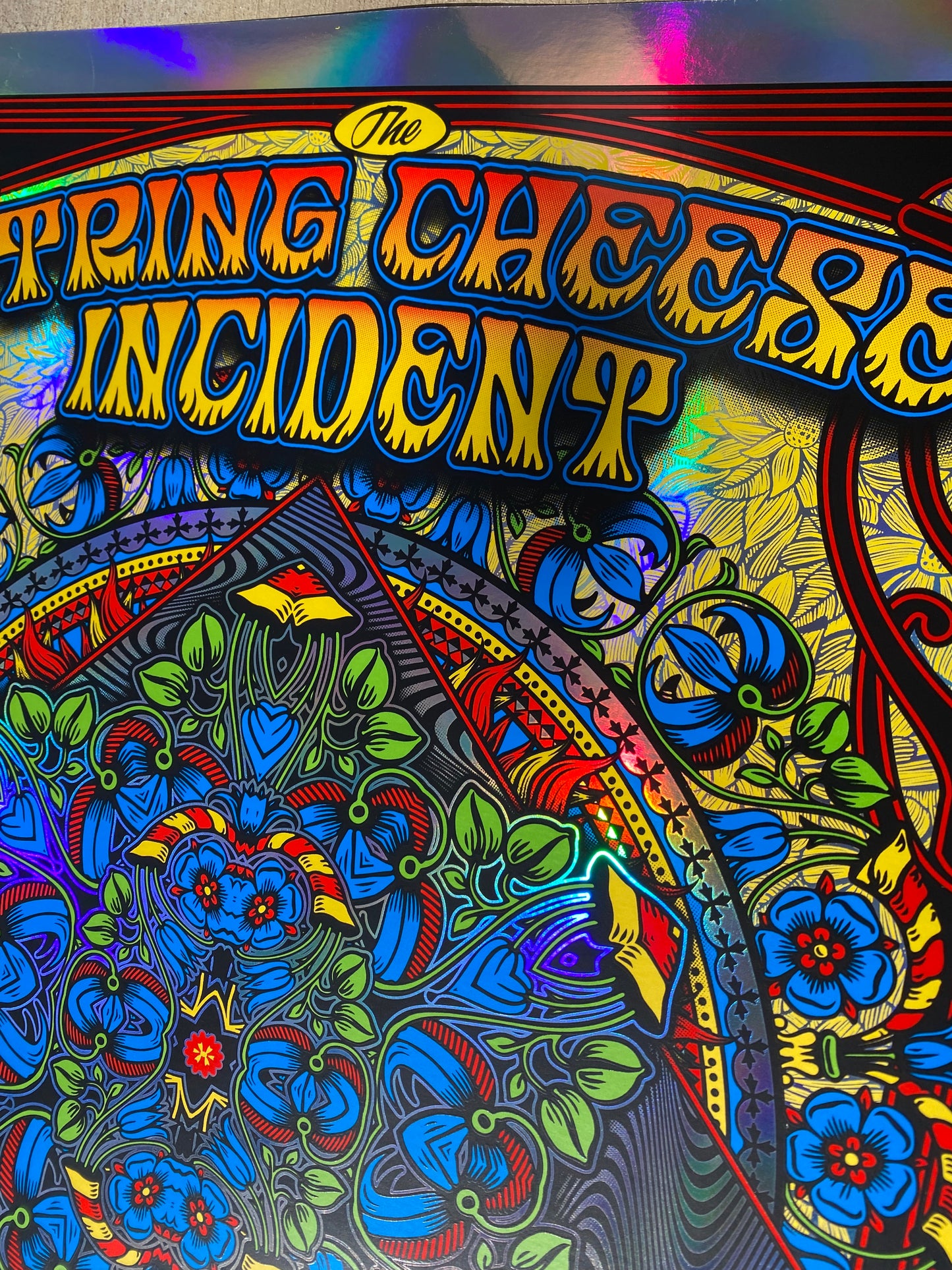 The String Cheese Incident - Asheville 2022 - Official Poster - Rainbow Foil