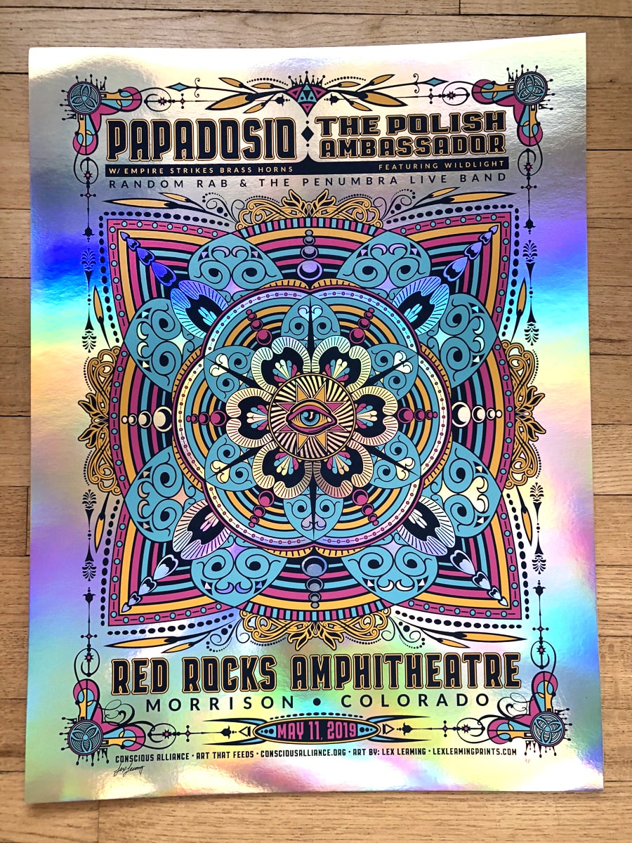 Papadosio & The Polish Ambassador Red Rocks 2019 - Foil