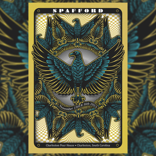 Spafford - Charleston, SC Poster 2023 - Satin Gold Speckle