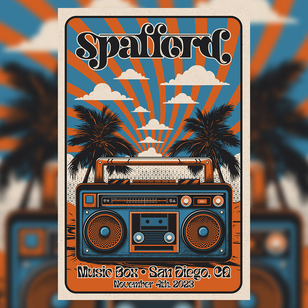 Spafford Music Box 2023 Official Poster by Lex Leaming