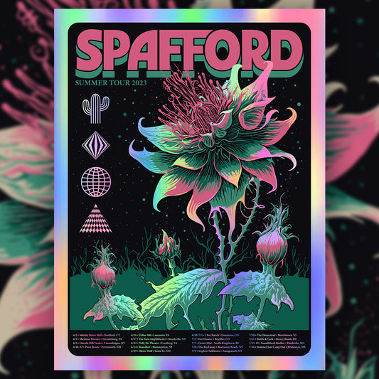 Spafford - Summer Tour Poster 2023 - Rainbow Foil