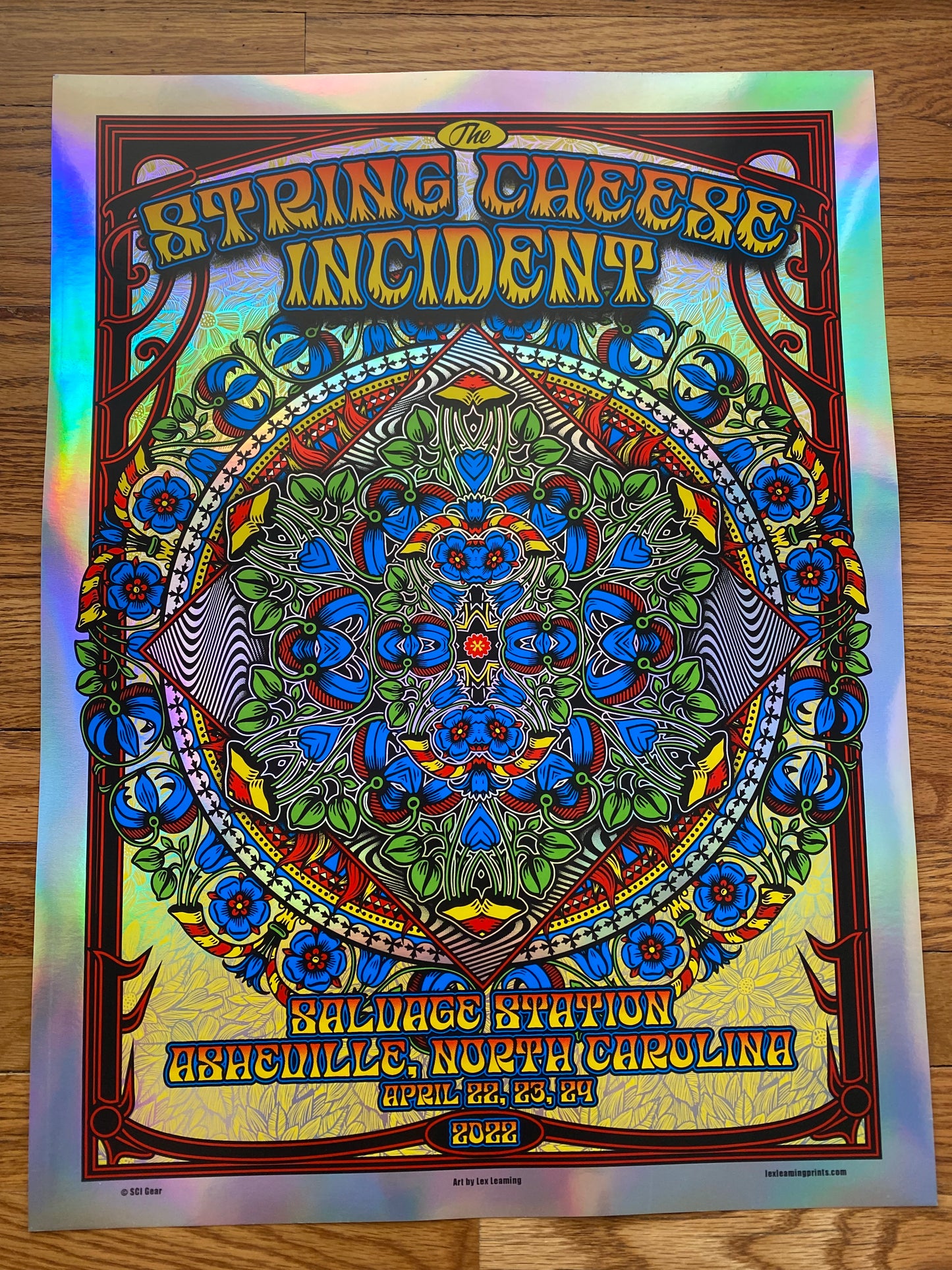 The String Cheese Incident - Asheville 2022 - Official Poster - Rainbow Foil