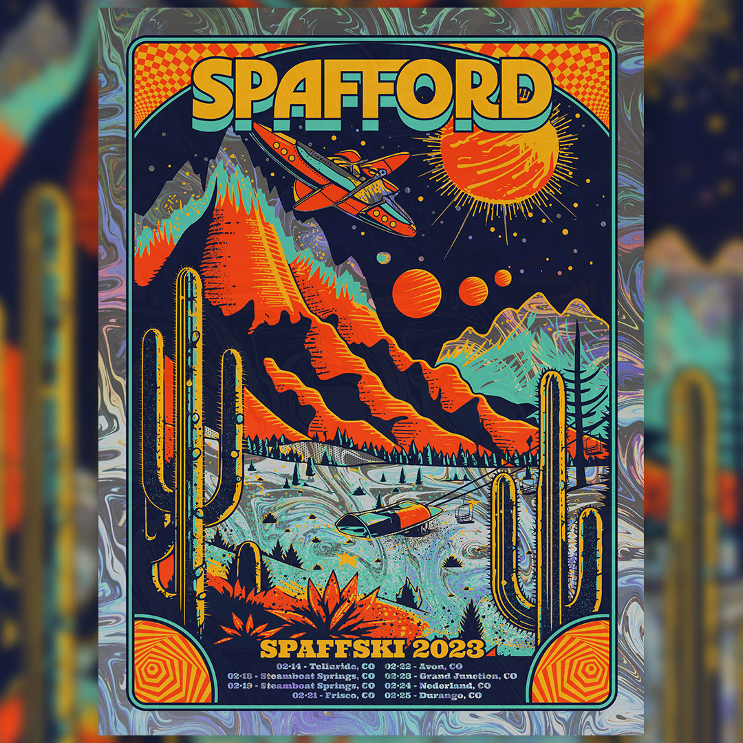 Spafford - SpaffSki 2023 Poster - Swirl Foil Variant
